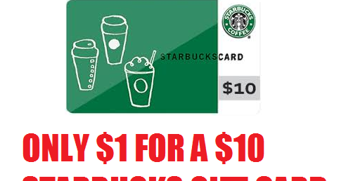 $10 starbucks gift card near me