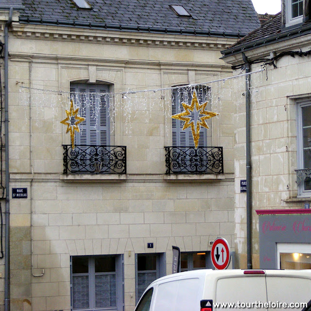 Christmas street decorations, Indre et Loire, France. Photo by Loire Valley Time Travel.