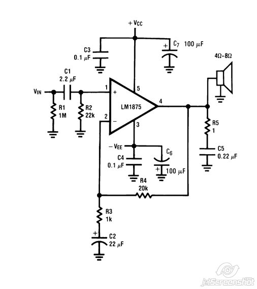 Mengenal IC Power Amplifier LM1875 Skema Dasar Elektronika