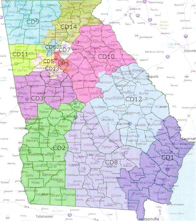 Peanut Politics: Will this be the actual Map of Georgia's Redrawn ...