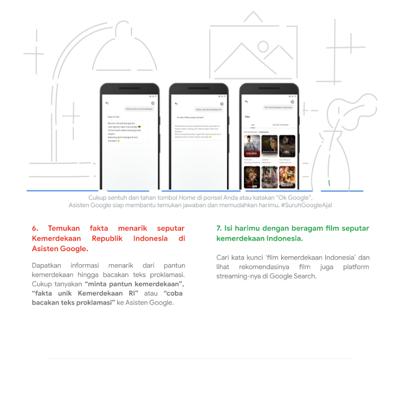 Infografik tata cara 17an dirumah bersama Google