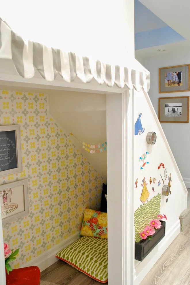 Rambling Renovators | playhouse under the stairs magnetic wall