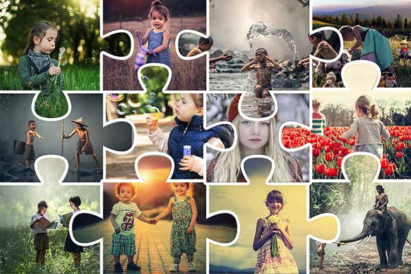 Photoeffect Create A Jigsaws Puzzle Collage In Photoshop