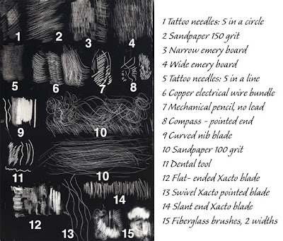 sample textures from abrassve tools