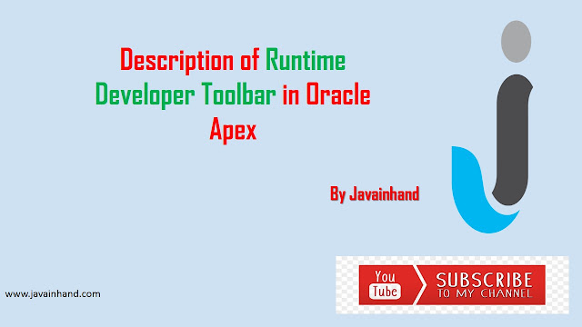 Oracle APEX Tutorial - Runtime Developer Toolbar in Oracle APEX