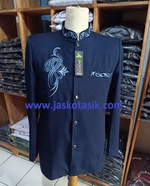 Jasko Bordir Burung Motif JT 19 Biru Dongker Jasco Tasik