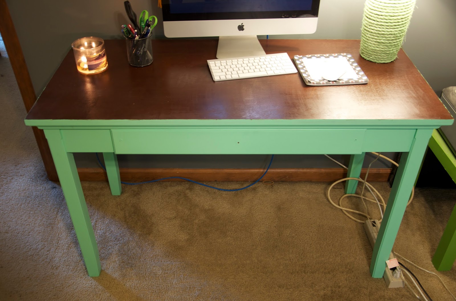 Lynsey Crafts Painted and Stained Desk