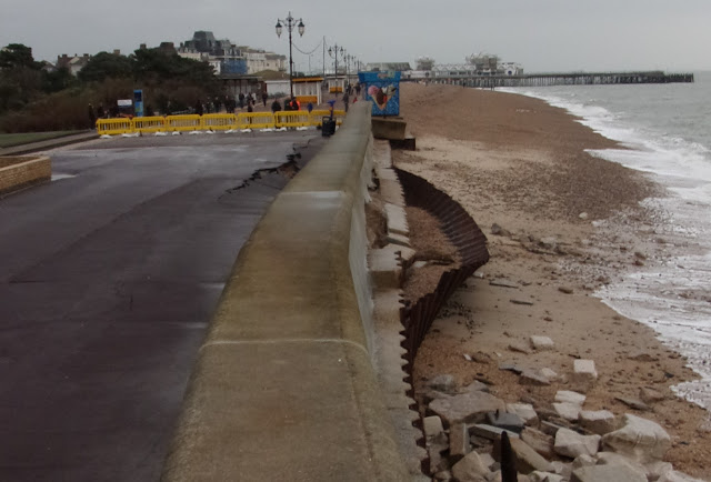 global warming southsea promenade storm damage
