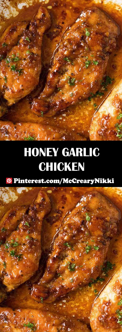 HONEY GARLIC CHICKEN - #recipes