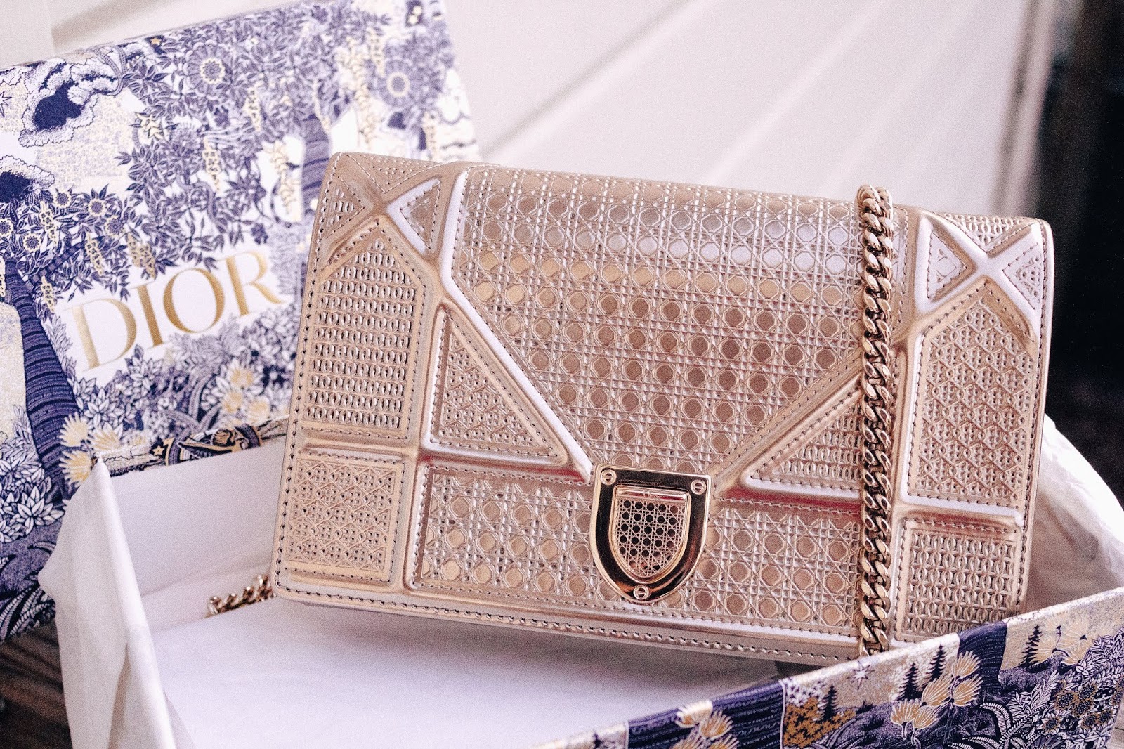 dior clutch with chain