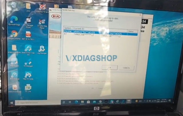VXDIAG VCX NANO tested with Kia KMA Software 6