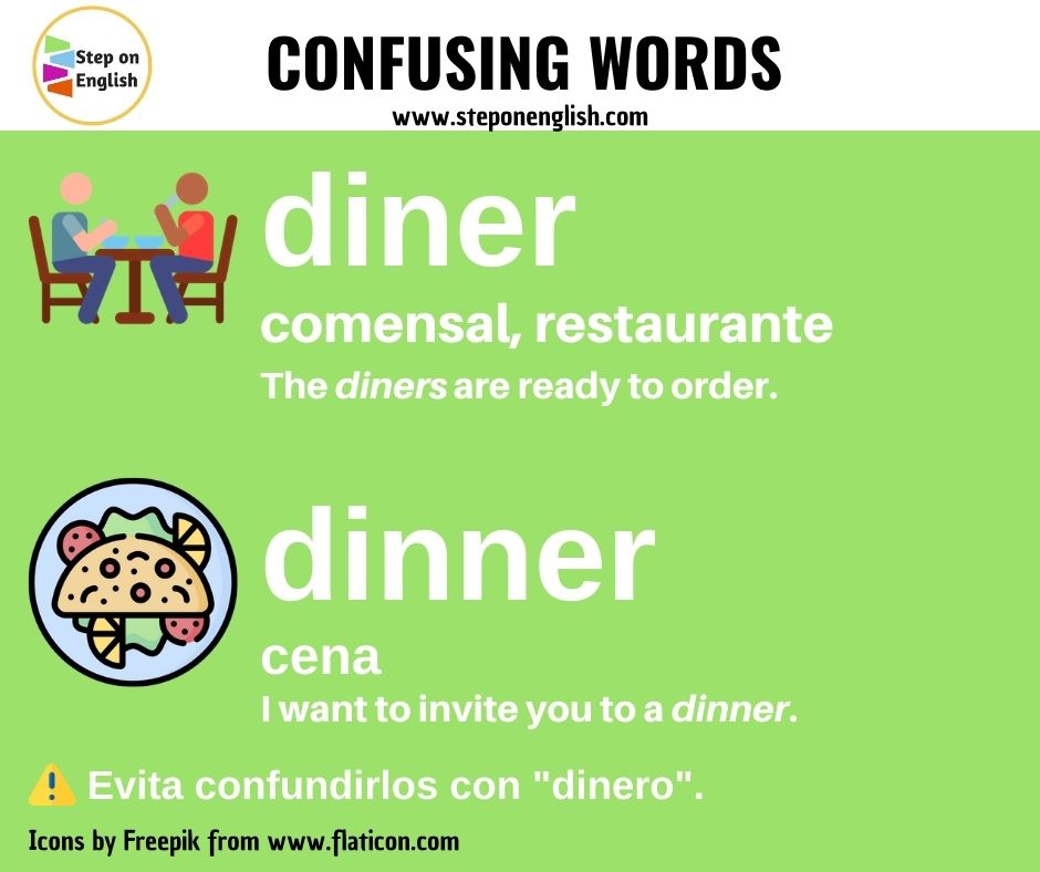 Palabras confusas diner vs dinner