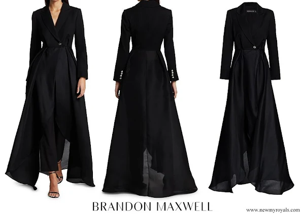 Meghan Markle wore Brandon Maxwell Gazaar Wool and Silk Statement Jacket