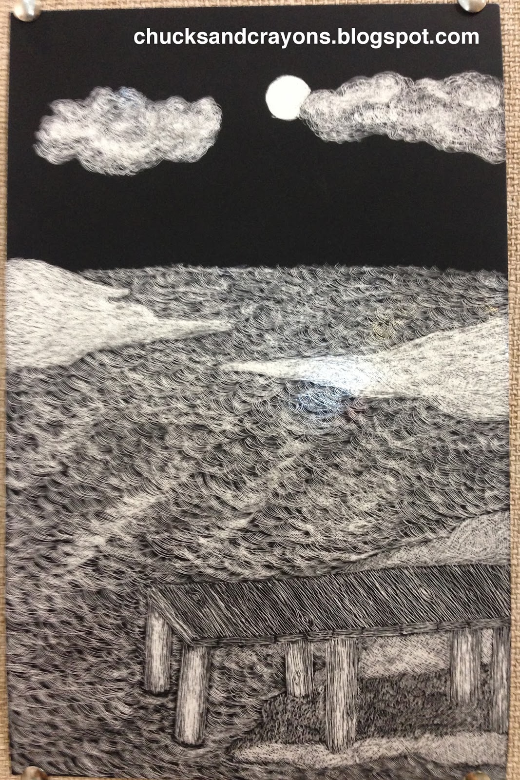 chucks, crayons, and a little creativity Scratch Board Landscapes