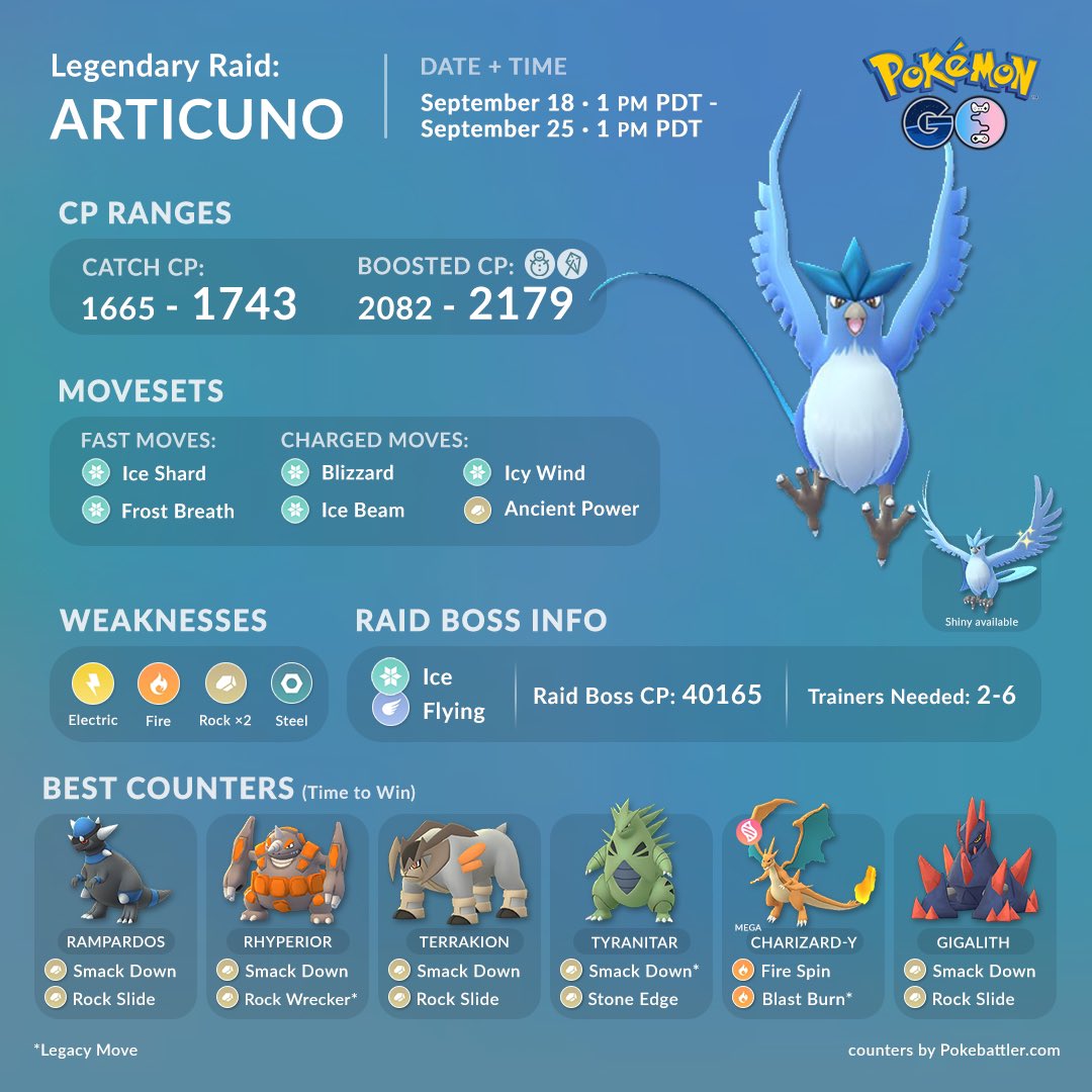Articuno Pokemon Go