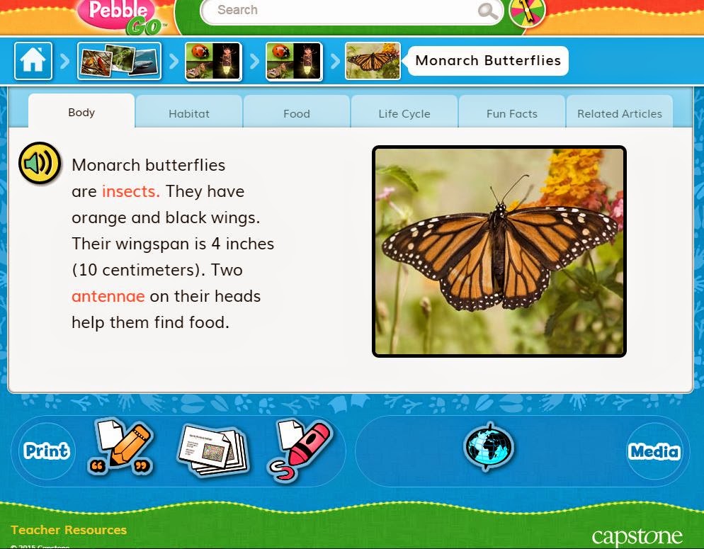 Tech Shines in Kinder: Teacher Tool #4--Pebble Go