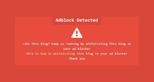 Update Notifications To Users AdBlocker Adsense