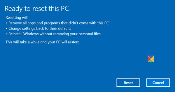Windows10をリセットする