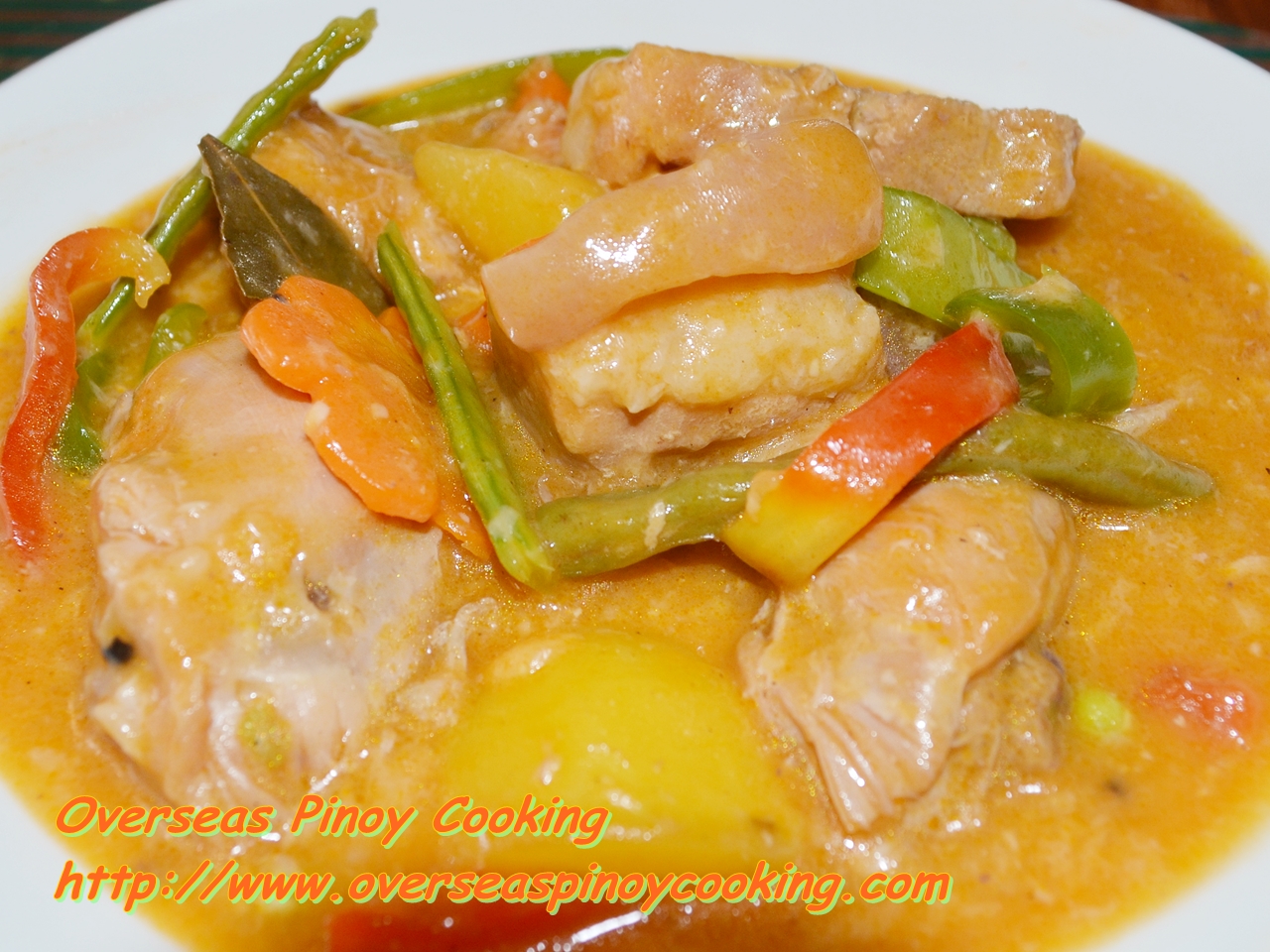 Cheesy Pork and Chicken Afritada