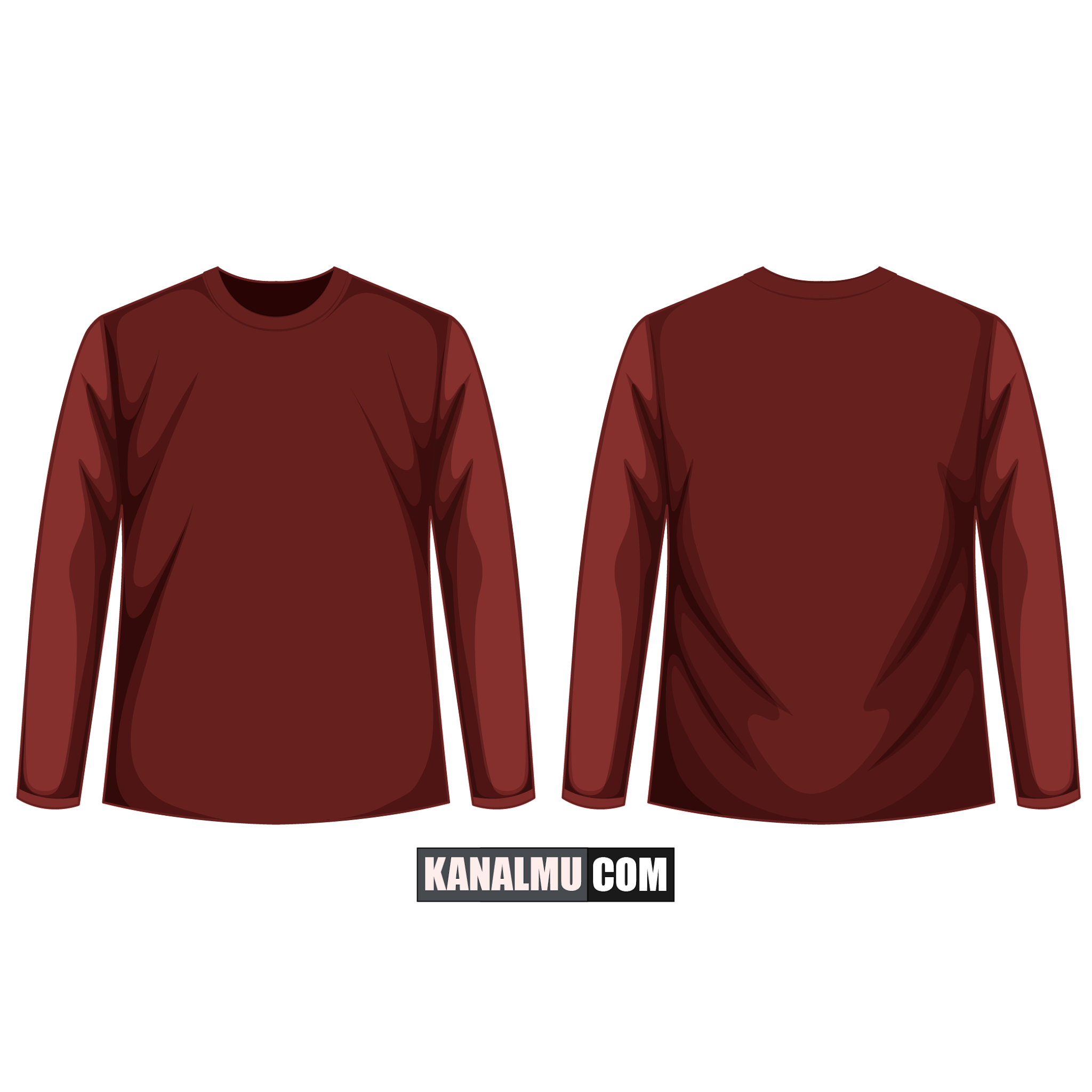 6 Contoh gambar kaos polos untuk editing format PNG dan EPS siap pakai