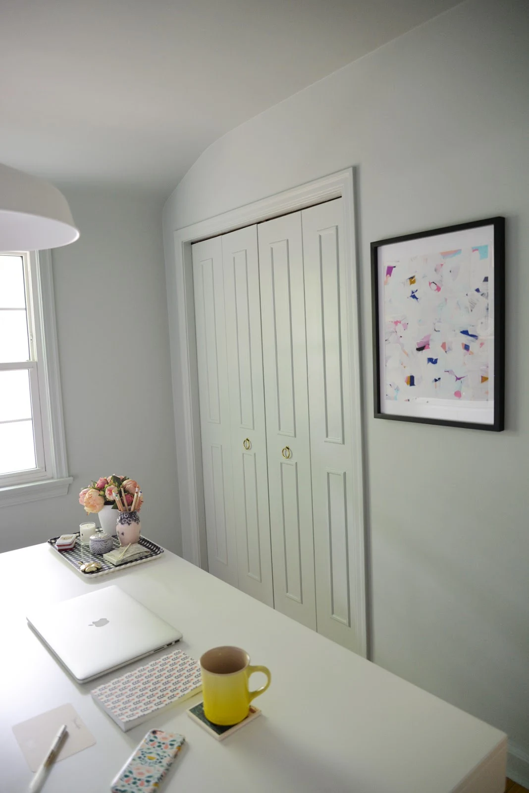 coved ceiling, curved ceiling painted Tranquility by Benjamin Moore