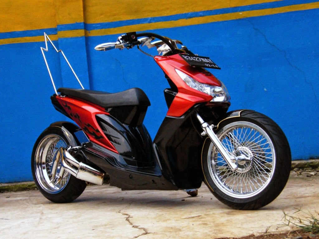 Modifikasi Honda Beat Dan Gambar TERBARU 2015 MOTOR MERAH