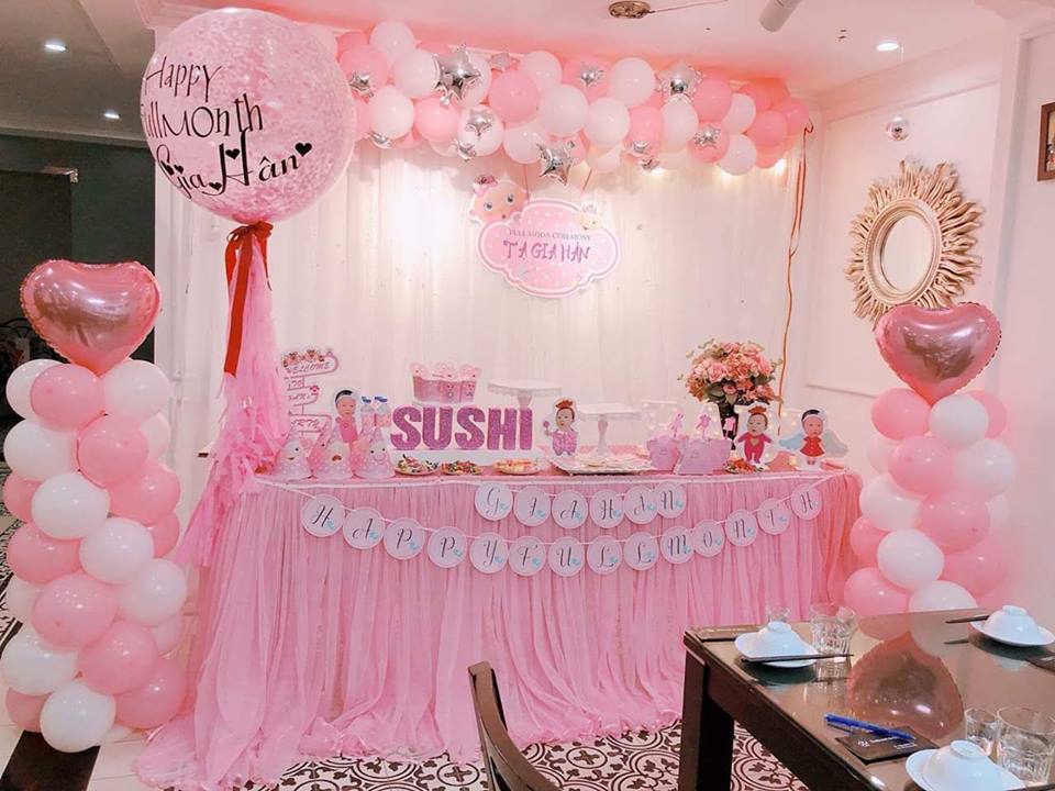 Set bóng bay trang trí sinh nhật màu hồng cho bé gái s24 Trang trí sinh nhật  rẻ đẹp  Lazadavn