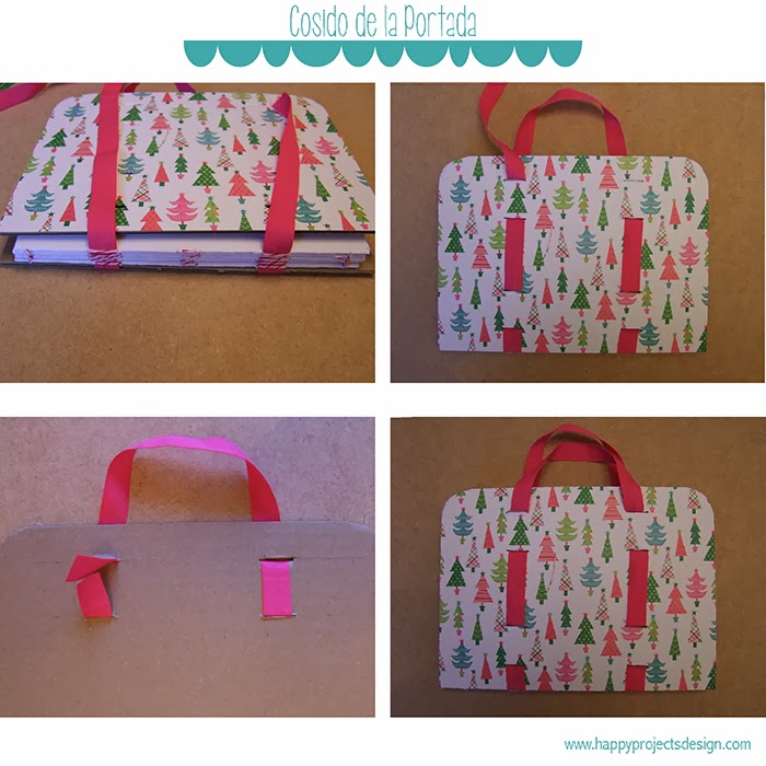 DIY: Encuadernación con cintas. Cosido de la portada