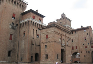 The Hotel Annunziata is directly opposite Ferrara's star attraction, the magnificent Castello Estense