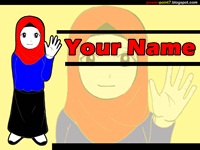Background Ppt Kartun Islami 3 Download Powerpoint Gratis Gambar Muslimah