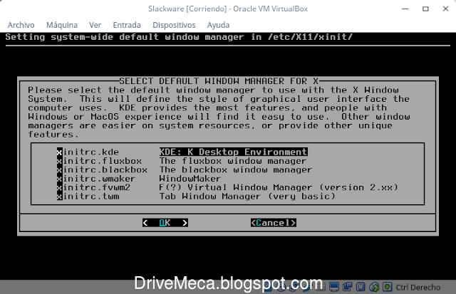 DriveMeca instalando Slackware Linux paso a paso