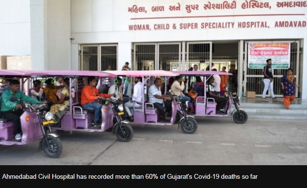 Ahmedabad Civil Hospital has recorded more than 60% of Gujarat's Covid-19 deaths so far