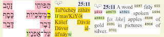 image shows Proverbs 26:11 in Hebrew on the left, Transliterated into English in the centre and the King James English translation on the right link opens in a new tab