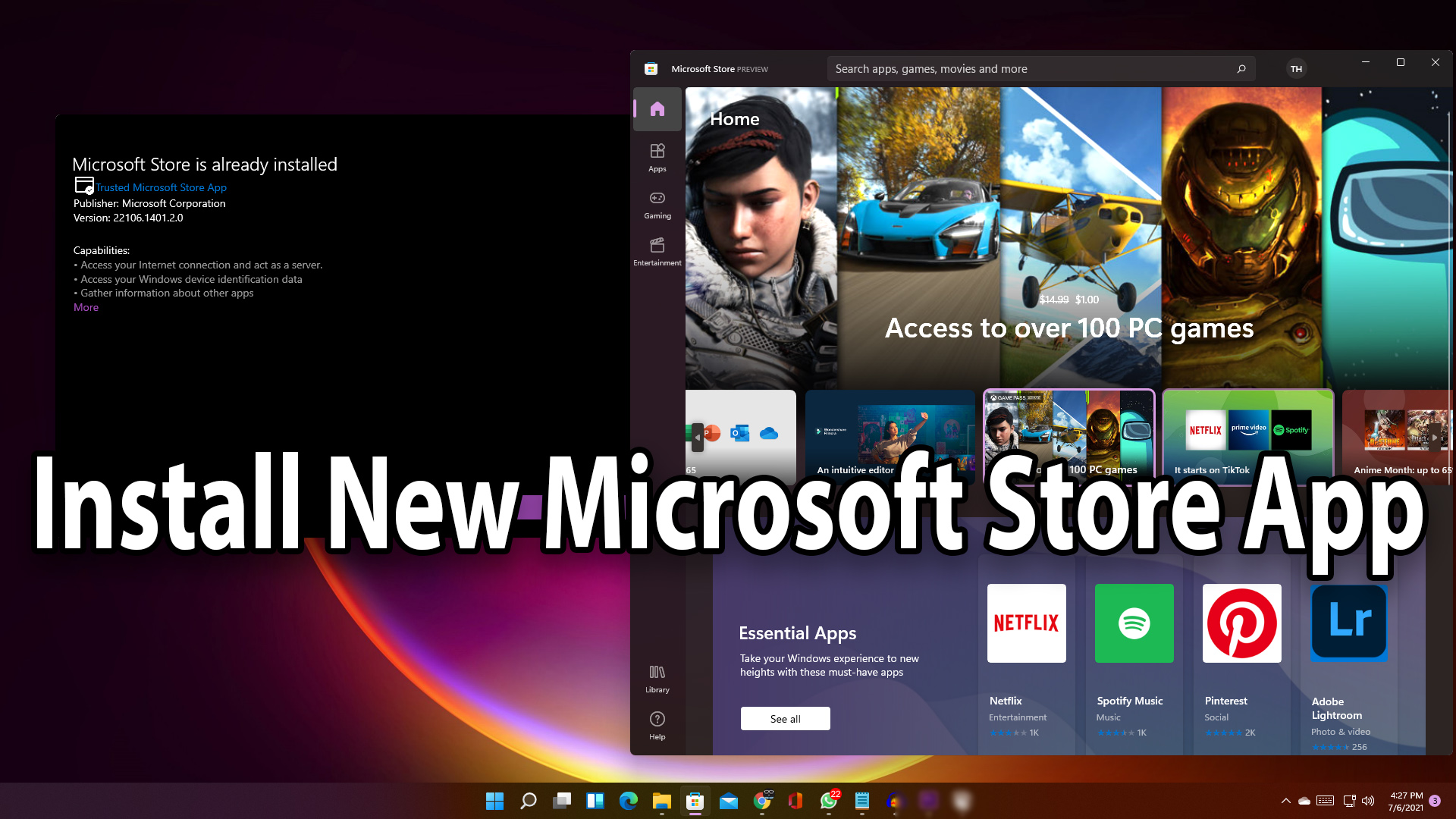 How To Get The New Microsoft Store App On Windows 11 And Enable Apps Auto