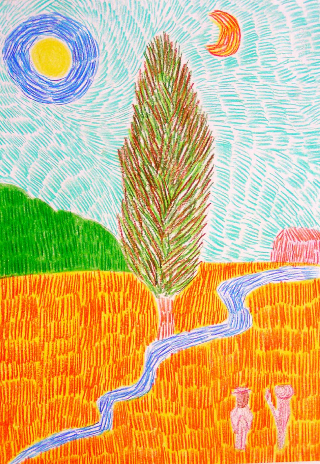 CLASSE 3 ESPRESSIONISMO Interpreta il paesaggio di Van Gogh