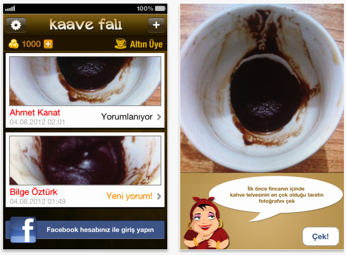 tek başına kahve falı bakabilmek!..