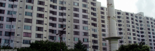 Bloque de apartamentos en Corea del Sur