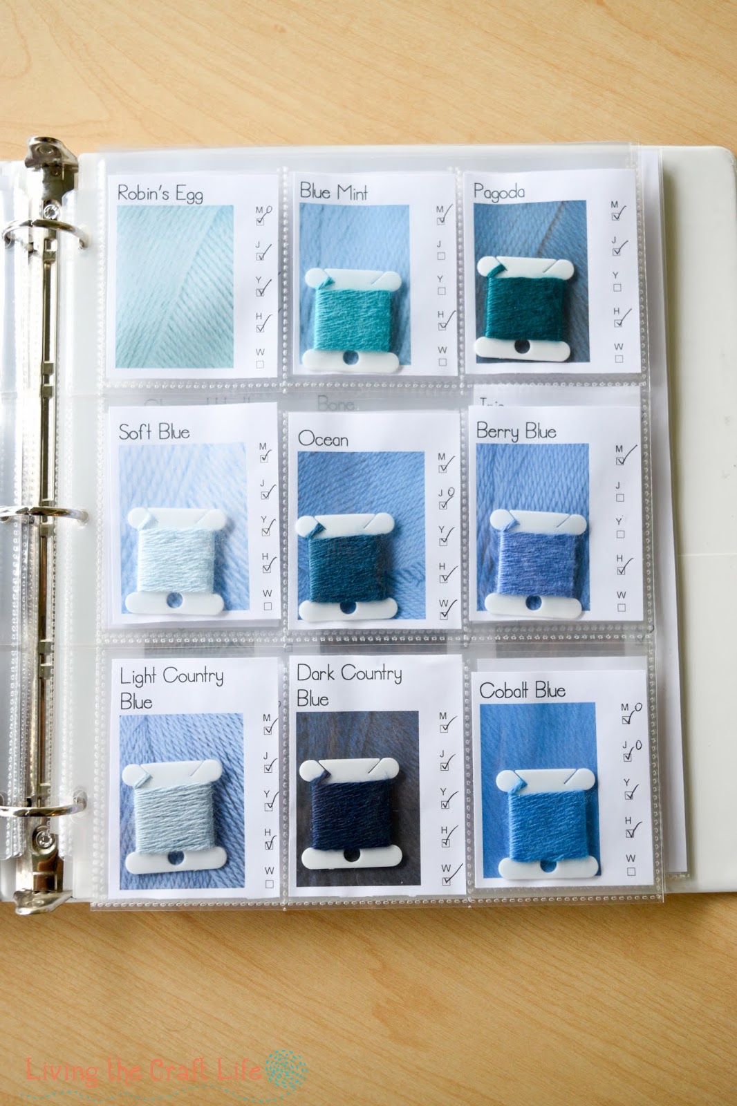 Living the Craft Life Yarn Color Organizer FREE TUTORIAL