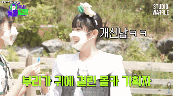 악어 입에 머리넣기 몰카 기획한 최예나 . 조유리