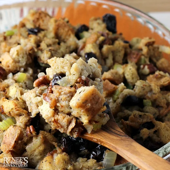 Easy Cherry Pecan Stuffing | by Renee's Kitchen Adventures