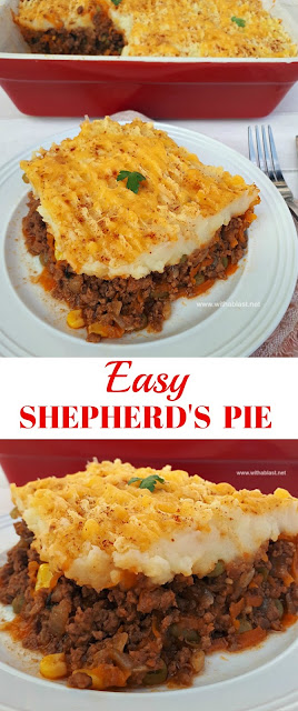 Hearty, vegetable loaded Shepherd's Pie is comfort food !