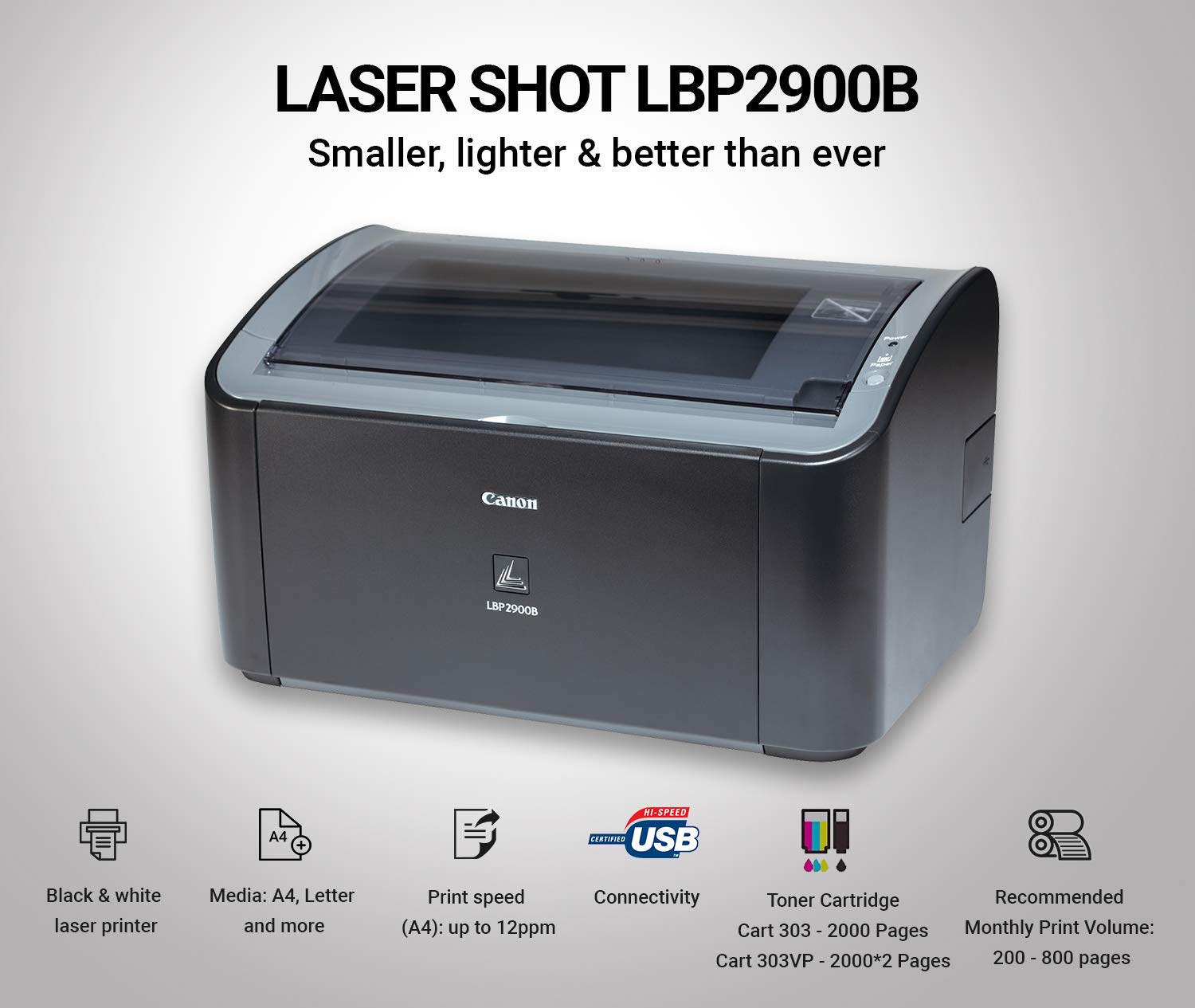 Canon LBP2900B Lasershot Printer Billing Software Guru