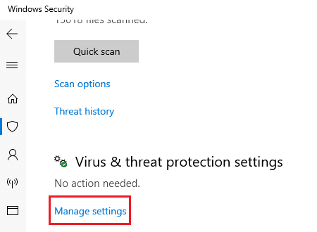 Configuración de protección contra virus y amenazas