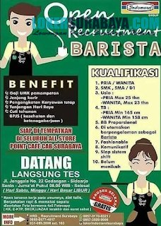 Open Recruitment di Store Point Cafe Surabaya Terbaru Juni 2019
