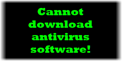 ウイルス対策ソフトウェアをダウンロードできません