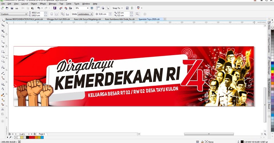 Contoh Banner 17 Agustus 2019 Cdr