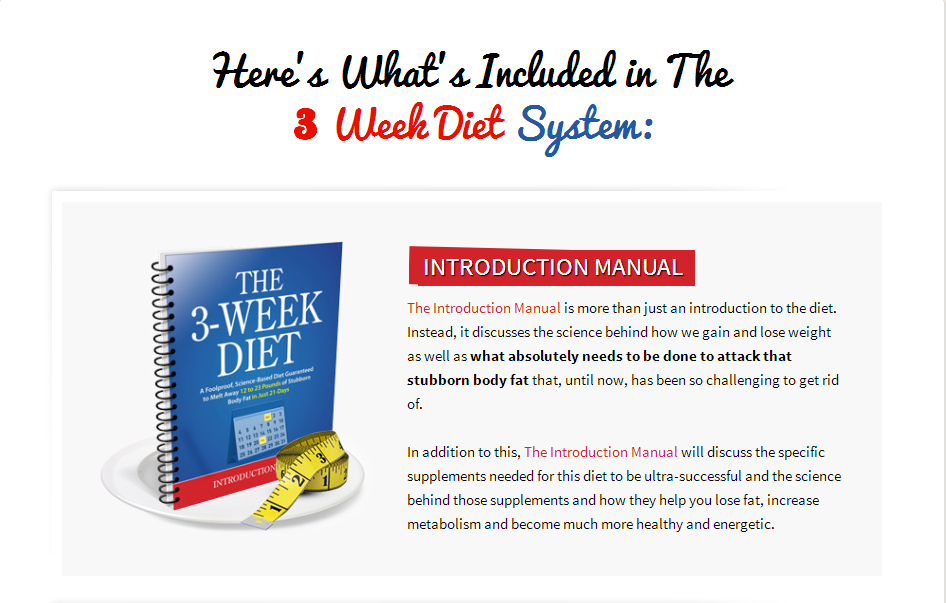  the 3 week diet system