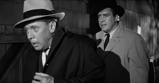 Barney Nolan (Edmond O'Brien) commits murder in Shield for Murder (1954)