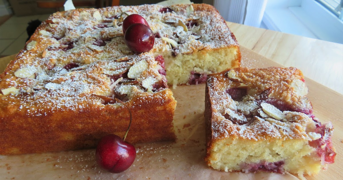 Cherry, Coconut & Almond Snack Cake The English Kitchen